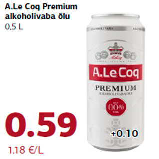 Allahindlus - A.Le Coq Premium alkoholivaba õlu 0,5 L