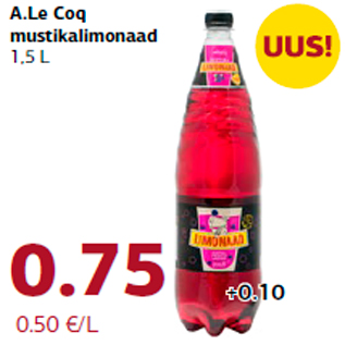 Allahindlus - A.Le Coq mustikalimonaad 1,5 L