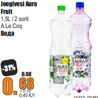 Allahindlus - Joogivesi Aura Fruit