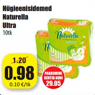 Allahindlus - Hügieenisidemed Naturella Ultra 10tk