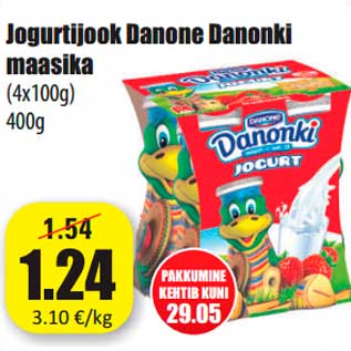 Allahindlus - Jogurtijook Danone Danonki maasika