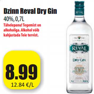 Allahindlus - Dzinn Reval Dry Gin