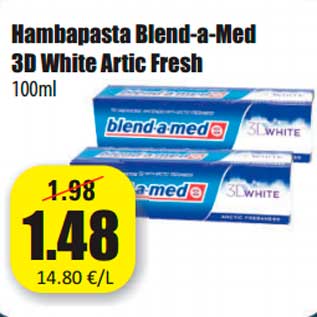 Allahindlus - Hambapasta Blend-a-Med 3D White Artic Fresh 100ml