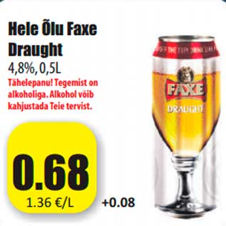 Allahindlus - Hele Õlu Faxe Draught