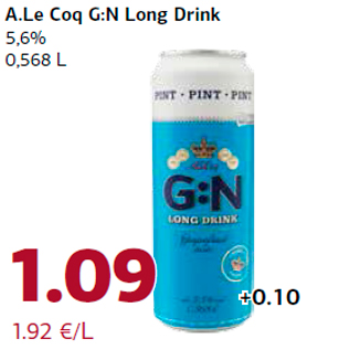 Allahindlus - A.Le Coq G:N Long Drink