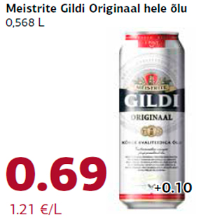 Allahindlus - Meistrite Gildi Originaal hele õlu 0,568 L