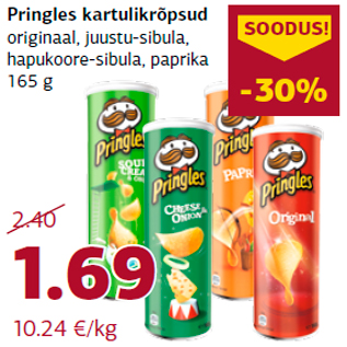 Allahindlus - Pringles kartulikrõpsud