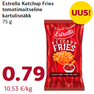 Allahindlus - Estrella Ketchup Fries tomatimaitseline kartulisnäkk 75 g