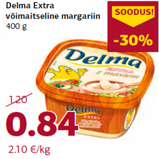 Allahindlus - Delma Extra võimaitseline margariin 400 g