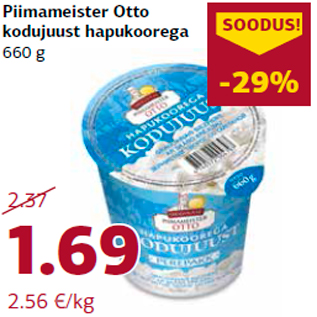 Allahindlus - Piimameister Otto kodujuust hapukoorega 660 g