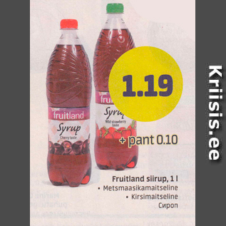 Allahindlus - Fruitland siirup, 1 l