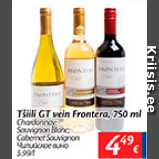 Allahindlus - Tšilli GT vein Frontera, 750 ml