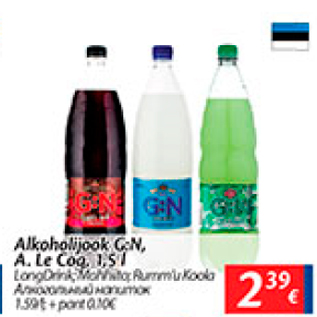 Allahindlus - Alkohoolijook G:N, A.Le oq, 1,5 l