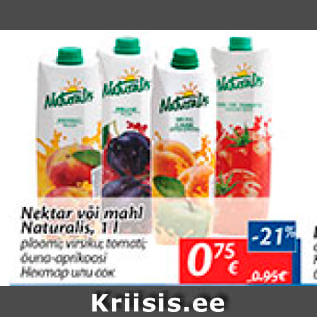 Allahindlus - Nektar või mahl Naturalis, 1 l