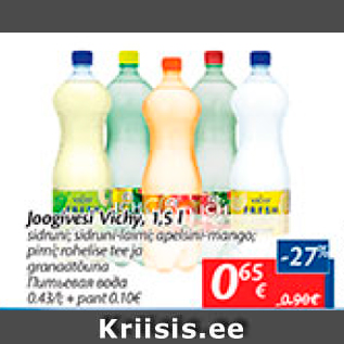 Allahindlus - Jogivesi Vichy, 1,5 l