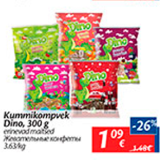 Allahindlus - Kummikompvek Dino, 300 g