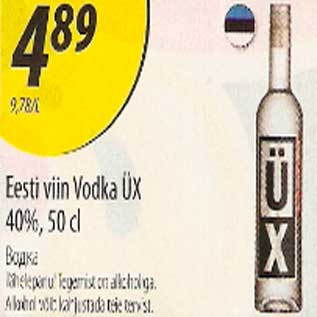 Allahindlus - Eesti viin Vodka ÜX