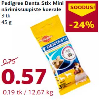 Allahindlus - Pedigree Denta Stix Mini närimissuupiste koerale