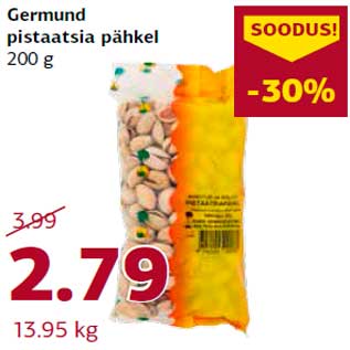 Allahindlus - Germund pistaatsia pähkel 200 g