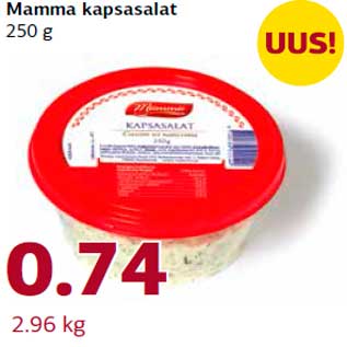 Allahindlus - Mamma kapsasalat 250 g