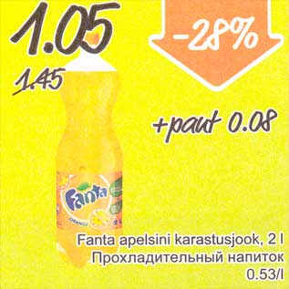 Allahindlus - Fanta apelsini karastusjook, 2 l