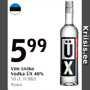 Allahindlus - Viin Liviko Vodka ÜX