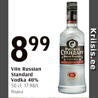 Allahindlus - Viin Russian Standard Vodka