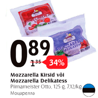 Allahindlus - Nozarella Kirsid või Mozzarella Delikatess