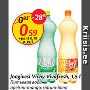 Allahindlus - Joogivesi Vichy Vivafresh, 1,5 l