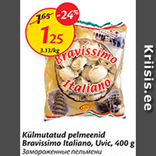 Allahindlus - Külmutatud pelmeenid Bravissimo Italiano, Uvic, 400 g