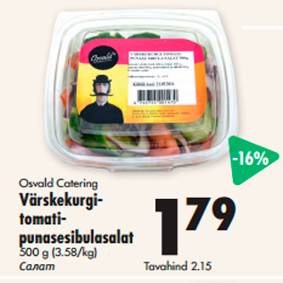 Allahindlus - Osvald Catering Värskekurgitomatipunasesibulasalat