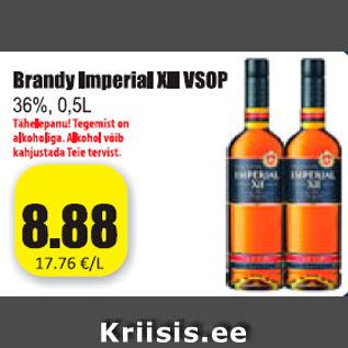 Allahindlus - Brandy Imperial XII VSOP