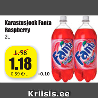 Allahindlus - Karastusjook Fanta Raspberry 2 l