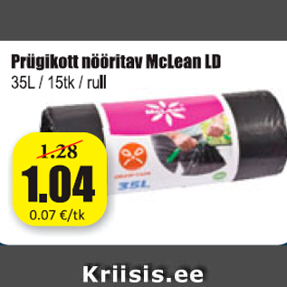 Allahindlus - Prügikott nööritav McLean LD