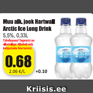 Allahindlus - Muu alk. jook Hartwall Arctic Ice Long Drink