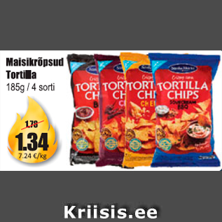 Allahindlus - Maisikrõpsud Tortilla