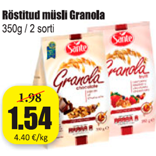 Allahindlus - Röstitud müsli Granola