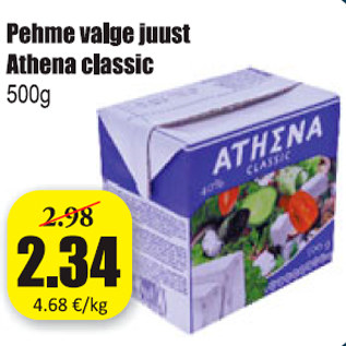 Allahindlus - Pehme valge juust Athena classic 500 g