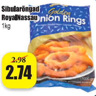 Allahindlus - Sibularõngad Royal Nassau 1 kg