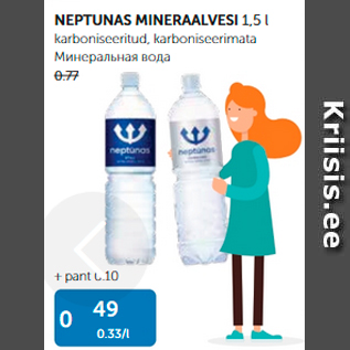 Allahindlus - NEPTUNAS MINERAALVESI 1,5 L