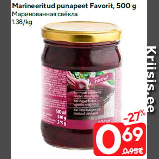 Allahindlus - Marineeritud punapeet Favorit, 500 g