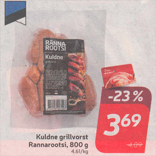 Allahindlus - Kuldne grillvorst Rannarootsi, 800 g