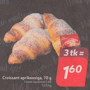 Allahindlus - Croissant aprikoosiga, 70 g