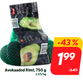 Allahindlus - Avokaadod Rimi, 750 g