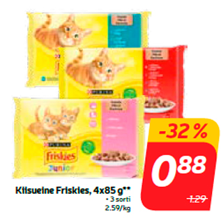 Allahindlus - Kiisueine Friskies, 4x85 g**