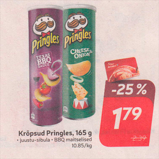 Allahindlus - Krõpsud Pringles, 165 g