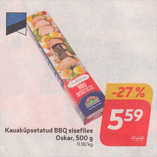 Allahindlus - Kauaküpsetatud BBQ sisefilee Oskar, 500 g