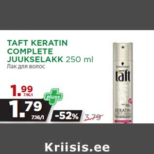 Allahindlus - TAFT KERATIN COMPLETE JUUKSELAKK