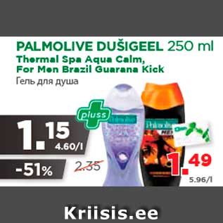 Allahindlus - PALMOLIVE DUŠIGEEL 250 ml