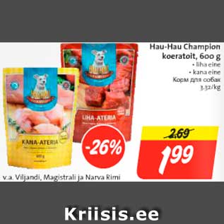 Allahindlus - Hau-Hau Champion koeratoit, 600 g